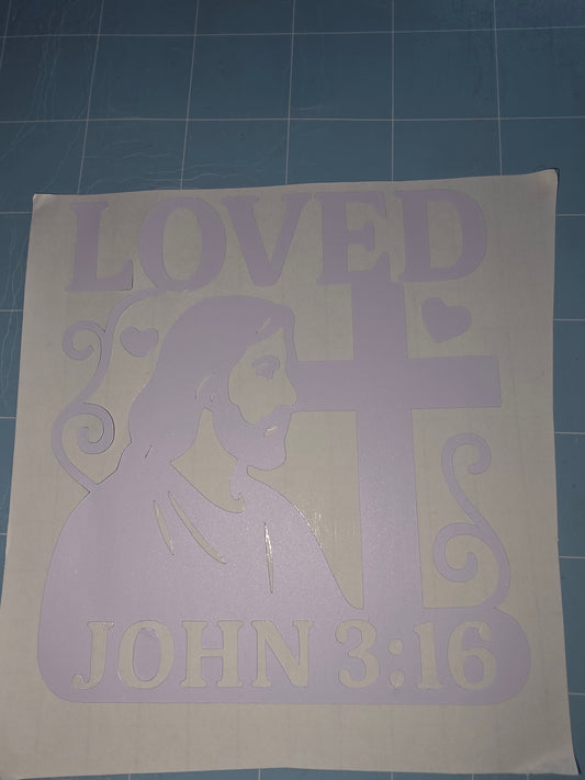 Loved Decal for car or cups